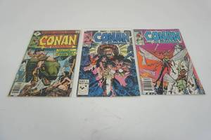 lot 209 image: (3) Conan the Barbarian #74 MAY  #152 NOV  #153 DEC  Marvel Comics