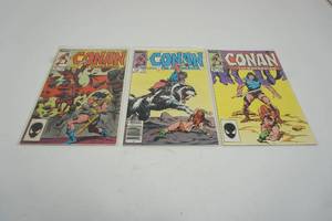 lot 212 image: (3) Conan the Barbarian #174 SEPT  #178 JAN  #179 FEB  Marvel Comics