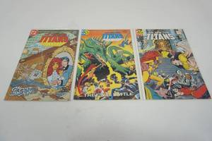 lot 216 image: (3) The New Teen Titans #12 SEPT  #9 JUNE  #8 MAY  DC Comics