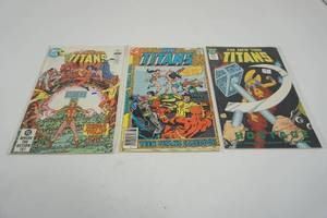 lot 227 image: (3) The New Teen Titans #48 OCT   #30 APR   #53 FEB  DC Comics