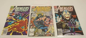 lot 240 image: (3) Avengers West Coast Marvel Comics
