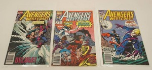 lot 241 image: (3) Avengers West Coast Marvel Comics