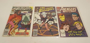lot 242 image: (3) Avengers West Coast Marvel Comics