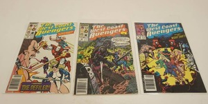 lot 243 image: (3) Avengers West Coast Marvel Comics