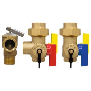 Webstone, a brand of NIBCO 34 in. EXP Ultra-Compact Tankless Water Heater Service Valve Kit with 2-Lead Free Full Port Brass Ball Valves
