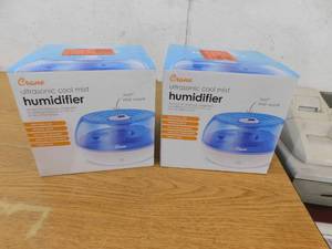 (2) Crane 0.2 Gal. Personal Ultrasonic Cool Mist Tabletop Humidifier for Small Rooms up to 160 sq. ft.