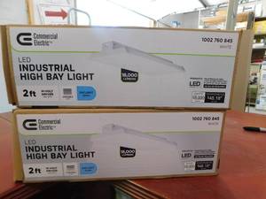 lot of TWO2 ft. 400-Watt Equivalent 18,000 Lumens 171-Watts Integrated LED Dimmable White High Bay Light 120-277 Volt 5000K