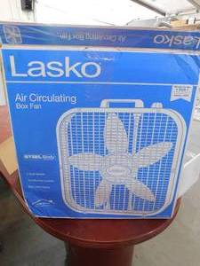 Energy Efficient 20 in. 3 Speed White Box Fan with Built-In Carry Handle