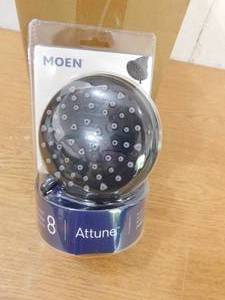 (3) MOEN Attune 8-Spray Patterns 4 in. Single Wall Mount Fixed Shower Head in Matte Black