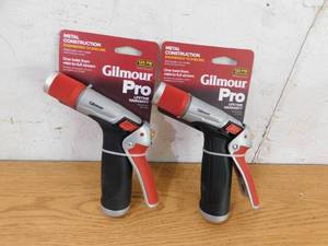 (2) Gilmour Rear Control Pro Cleaning Garden Hose Nozzle