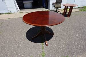 lot 95A image: Round Wood Table