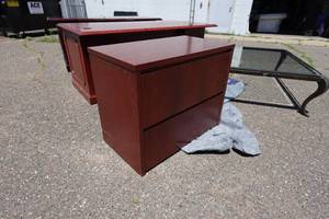 lot 45A image: Wooden File Cabinet