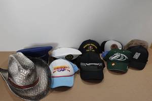 lot 311 image: Assorted Hats -Cowboy, Dysfunctional Veterans Wife, Folds of Honor