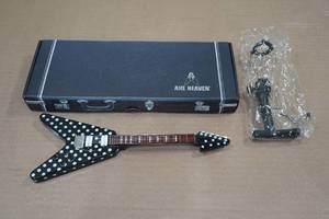 lot 116 image: Axe Heaven Harpoon Polka Dot Signature Miniature Guitar Replica Collectible