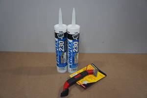 lot 246 image: 2 Dap Dynaflex 230 Clear Sealant with Caulk Tool
