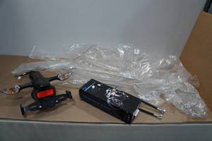 lot 256 image: Assorted Parts - Metal Lines, Motorcycle Lights, Mirror
