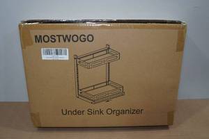 lot 262 image: Sliding Under Sink Organizer 2-Tier