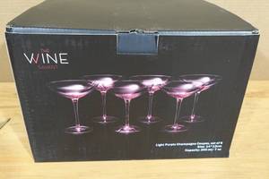 Set of 6 Light Purple Champagne Coupes