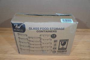 Micro 30-Piece Glass Food Storage Containers with Lids