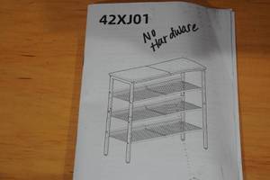 Industrial Style 4-Tier Shoe Rack
