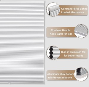 Cordless Cellular Blackout Blinds for Windows 48x72 -White