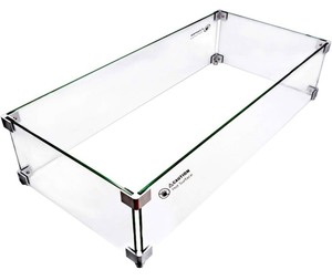 Skyflame 30x14 Fire Pit Glass Wind Guard