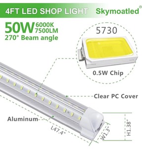 Linkable 4 LED Shop Light - 6 Pack
