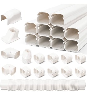 BEWAVE Air Conditioner Line Cover Kit -White, 3x16.1
