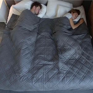 HomeSmart King Size 50lb Weighted Blanket -Gray