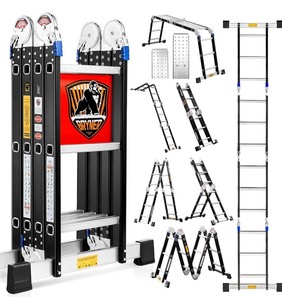 Bryner 7-In-1 Multi-Purpose Aluminum 12 Ladder