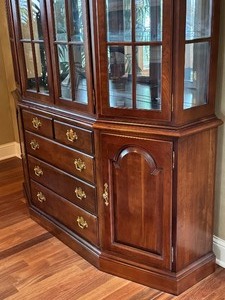 lot 41 image: Tell City Chair Company Tidewater Cherry Display Cabinet