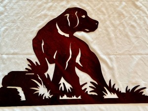 lot 85 image: Metal Laser Cut Labrador Dog Wall Hanging