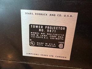 lot 63 image: Vintage Sears Tower Projector Seventy One
