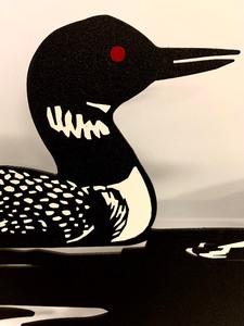 lot 137 image: Beautiful Loons Metal Laser Cut Wall Hanging