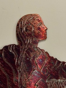 lot 3 image: Laser Cut Native American Maiden with Doves Metal Wall Art  Laser Cut Freed Spirit Metal Wall Art