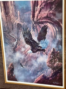 lot 122 image: Large Framed Anasazi Nest Builder III Print by Ted Brayloc
