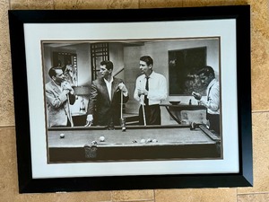lot 161 image: Large Framed Rat Pack Poster  Large Framed Rat Pack Pool Poster