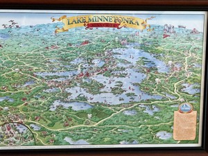 lot 155 image: Framed Lake Minnetonka Poster
