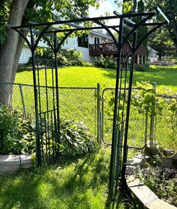 lot 164 image: Black Metal Outdoor Trellis
