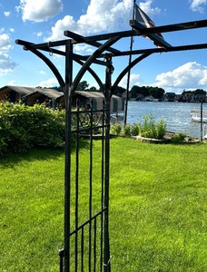 lot 84A image: Black Metal Outdoor Trellis