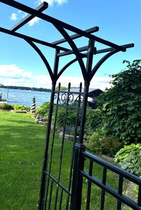lot 104A image: Black Metal Outdoor Trellis