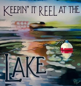 lot 171 image: Keepin It Reel at the Lake Decor by Rollie Brandt