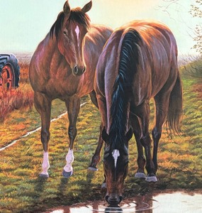 lot 174 image: Old Farm Hands Print by Dallen Lambson