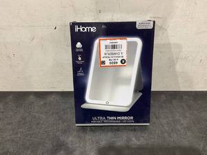 lot 230 image: iHome Ultra Thin Portable Lighted Vanity Makeup Mirror