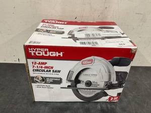 lot 248 image: Hyper Tough 12 Amp Corded 7-14 Circular Saw with Steel Plate