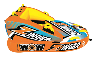 lot 21 image: WOW World of Watersports Zinger 1 or 2 Person Inflatable Towable Tube for Boating