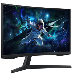 lot 24 image: SAMSUNG 27 Odyssey G55C Series QHD 1000R Curved Gaming Monitor