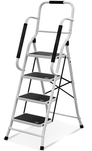 lot 110 image: Best Choice Products 4- Step Ladder, Folding Portable Step Stool wPadded Hand Grips