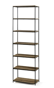 lot 125 image: Mainstays 6-Shelf Metal Frame Bookcase