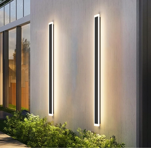 lot 161 image: 2PCS Outdoor Lights, Modern Outdoor Wall Light Fixture Long Strip LED Wall